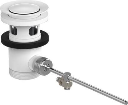 Residuos cromados negros configurados para mezcladores de cuenca y mezcladores de bidet Blanco