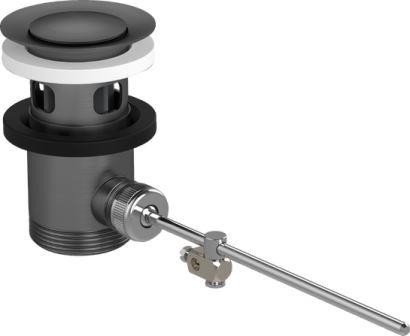 Residuos cromados negros configurados para mezcladores de cuenca y mezcladores de bidet Blanco