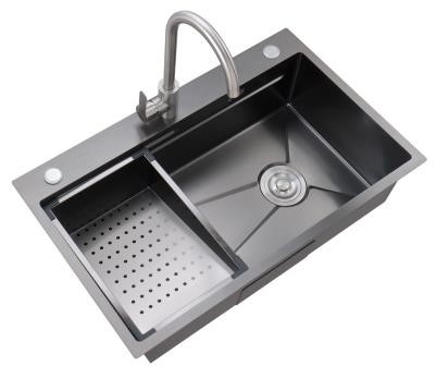 304SS de acero inoxidable de la tienda de fregadero Nano recubrimiento de acero inoxidable Single Bowl Lavadero de cocina