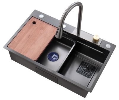 Tamaño personalizado Nano recubrimiento Lavaderos de cocina hechos a mano Lavaderos de exterior de acero inoxidable