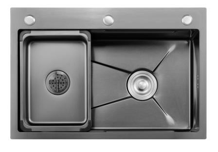 304SS de acero inoxidable de la tienda de fregadero Nano recubrimiento de acero inoxidable Single Bowl Lavadero de cocina