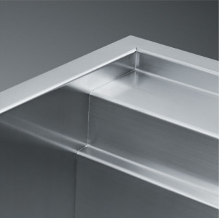 Cuenco comercial de color plateado de acero inoxidable de doble cuenco Cuenco de cocina de lujo