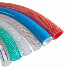 No torsión transparente flexible refuerzada manguera de agua manguera trenzada de PVC para el jardín lavado de coches