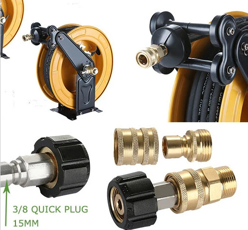 Lavadora de alta presión manguera de chorro ID 6mm 8mm de acero inoxidable manguera flexible con limpiador