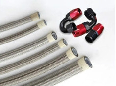 5/16 pulgadas mangueras flexibles de acero inoxidable trenzado PTFE trenzado aceite de combustible de refrigeración líneas de manguera
