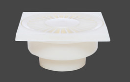 Desagüe del piso ABS recto 100 X 100 X 50 mm Trampa de piso ABS Blanco