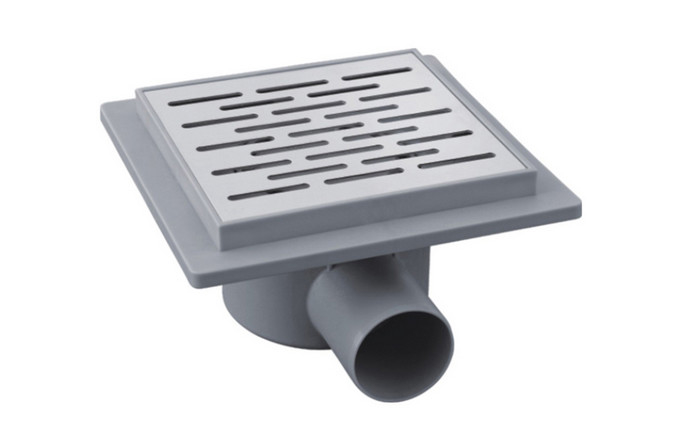 Residuos de ducha giratoria de plástico 360 salida horizontal SS cubierta de cerámica