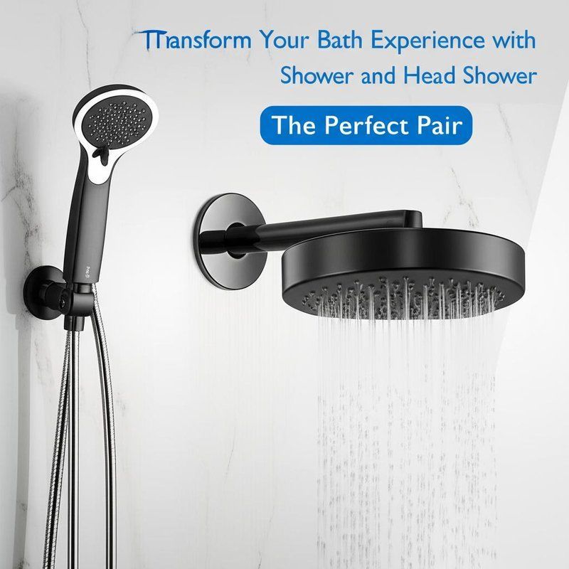Sistema de ducha de lluvia Gunmetal 6 chorros corporales Panel SPA con barra deslizante ajustable Grifo de latón