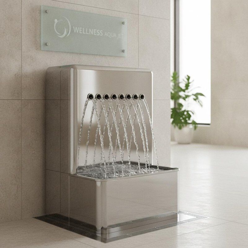 Bañera de hidromasaje con chorro de cintura y acabado cromado, solución perfecta para gimnasios, centros de bienestar e instalaciones de spa de hoteles